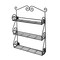Spectrum Diversified Scroll Wall-Mounted Traditional Spice Rack Organizer for Cabinet & Kitchen, 3-Tier, Beauty & Nail Polish